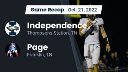 Recap: Independence  vs. Page  2022