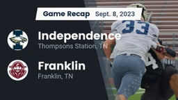 Recap: Independence  vs. Franklin  2023