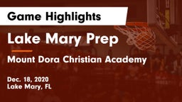 Lake Mary Prep  vs Mount Dora Christian Academy Game Highlights - Dec. 18, 2020