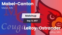 Matchup: Mabel-Canton vs. LeRoy-Ostrander  2017