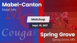 Matchup: Mabel-Canton vs. Spring Grove  2017