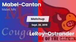 Matchup: Mabel-Canton vs. LeRoy-Ostrander  2019