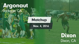 Matchup: Argonaut vs. Dixon  2016