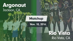 Matchup: Argonaut vs. Rio Vista  2016