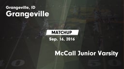 Matchup: Grangeville vs. McCall Junior Varsity 2016