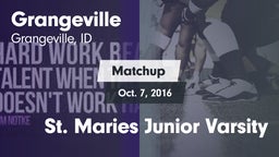 Matchup: Grangeville vs. St. Maries Junior Varsity 2016