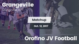 Matchup: Grangeville vs. Orofino JV Football 2017