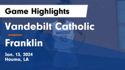 Vandebilt Catholic  vs Franklin Game Highlights - Jan. 13, 2024