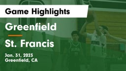 Greenfield  vs St. Francis  Game Highlights - Jan. 31, 2023