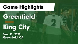 Greenfield  vs King City  Game Highlights - Jan. 19, 2024