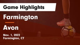 Farmington  vs Avon  Game Highlights - Nov. 1, 2022