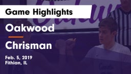 Oakwood  vs Chrisman Game Highlights - Feb. 5, 2019