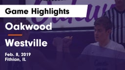 Oakwood  vs Westville  Game Highlights - Feb. 8, 2019
