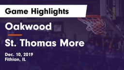 Oakwood  vs St. Thomas More Game Highlights - Dec. 10, 2019