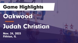 Oakwood  vs Judah Christian Game Highlights - Nov. 24, 2023