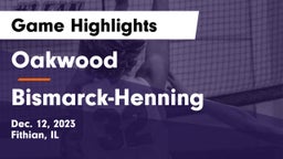 Oakwood  vs Bismarck-Henning  Game Highlights - Dec. 12, 2023