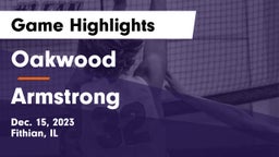 Oakwood  vs Armstrong Game Highlights - Dec. 15, 2023