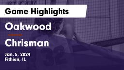 Oakwood  vs Chrisman Game Highlights - Jan. 5, 2024