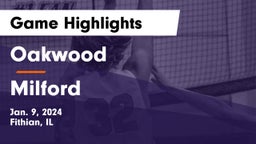 Oakwood  vs Milford Game Highlights - Jan. 9, 2024