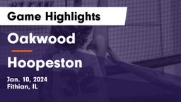 Oakwood  vs Hoopeston Game Highlights - Jan. 10, 2024