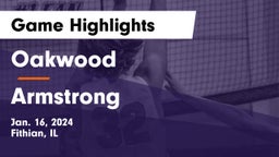Oakwood  vs Armstrong Game Highlights - Jan. 16, 2024