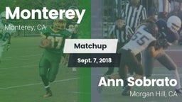 Matchup: Monterey vs. Ann Sobrato  2018