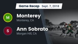 Recap: Monterey  vs. Ann Sobrato  2018