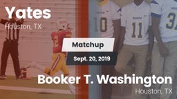 Matchup: Yates vs. Booker T. Washington  2019