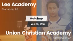 Matchup: Lee Academy vs. Union Christian Academy 2018