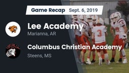 Recap: Lee Academy  vs. Columbus Christian Academy 2019