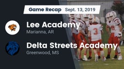 Recap: Lee Academy  vs. Delta Streets Academy 2019
