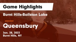 Burnt Hills-Ballston Lake  vs Queensbury  Game Highlights - Jan. 28, 2022
