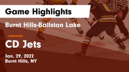 Burnt Hills-Ballston Lake  vs CD Jets Game Highlights - Jan. 29, 2022