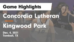 Concordia Lutheran  vs Kingwood Park  Game Highlights - Dec. 4, 2021