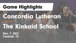Concordia Lutheran  vs The Kinkaid School Game Highlights - Dec. 7, 2021