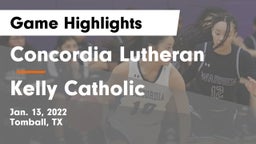 Concordia Lutheran  vs Kelly Catholic  Game Highlights - Jan. 13, 2022