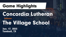 Concordia Lutheran  vs The Village School Game Highlights - Jan. 17, 2023