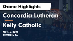 Concordia Lutheran  vs Kelly Catholic  Game Highlights - Nov. 6, 2023