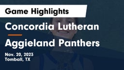 Concordia Lutheran  vs Aggieland Panthers Game Highlights - Nov. 20, 2023