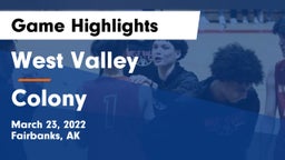 West Valley  vs Colony Game Highlights - March 23, 2022