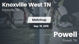 Matchup: Knoxville West vs. Powell  2016