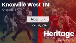 Matchup: Knoxville West vs. Heritage  2016