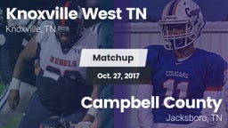 Matchup: Knoxville West vs. Campbell County  2017