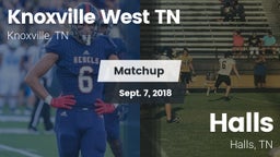Matchup: Knoxville West vs. Halls  2018