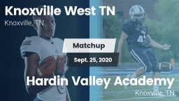 Matchup: Knoxville West vs. Hardin Valley Academy 2020