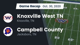 Recap: Knoxville West  TN vs. Campbell County  2020