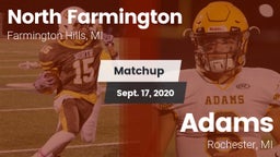 Matchup: North Farmington vs. Adams  2020