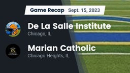 Recap: De La Salle Institute vs. Marian Catholic  2023