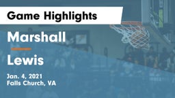 Marshall  vs Lewis  Game Highlights - Jan. 4, 2021