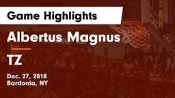 Albertus Magnus  vs TZ Game Highlights - Dec. 27, 2018